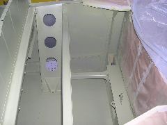 Il primer dopo l'applicazione nella parte anteriore interna della fusoliera